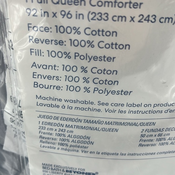 SIMPLY ESSENTIAL 3 Garment Washed Comforter Set Full/Queen Microchip Grey - Picture 12 of 13